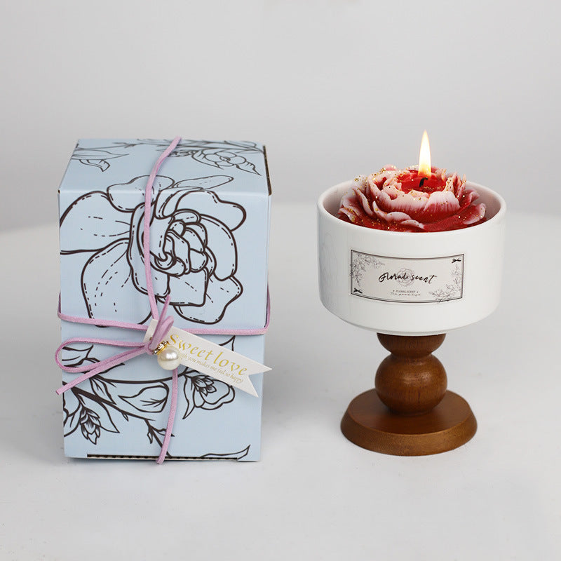 French-Style Gradient Camellia Aromatherapy Candle