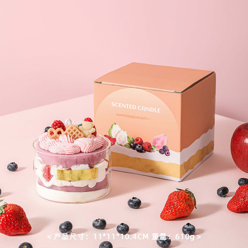 Fruit Dessert Glass Jar Scented Candle