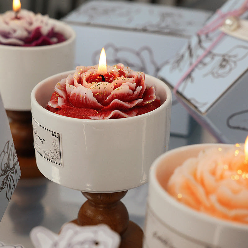 French-Style Gradient Camellia Aromatherapy Candle