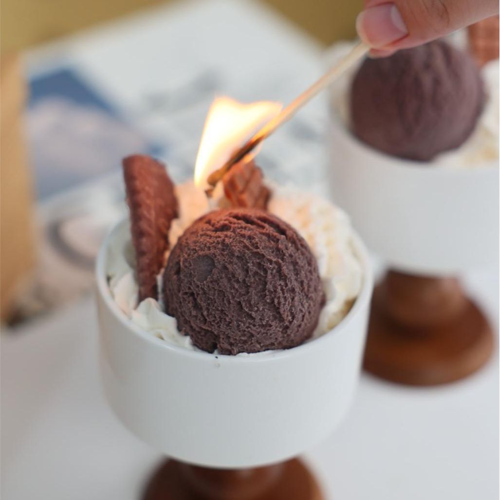 French Retro Ins Style High-Foot Bowl Dessert Bowl Scented Candle