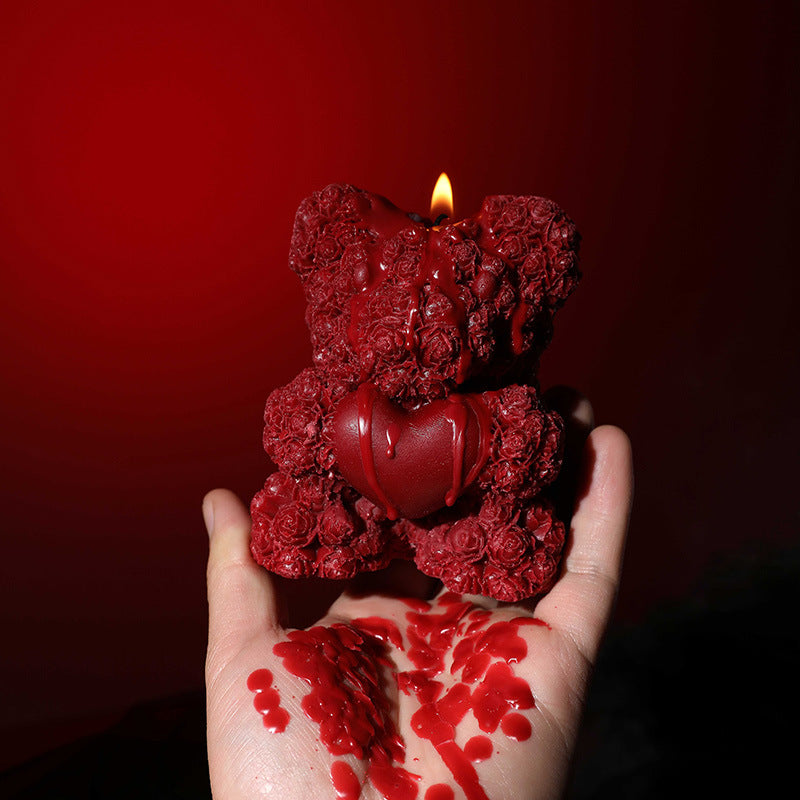 Rose Bear Scented Candle
