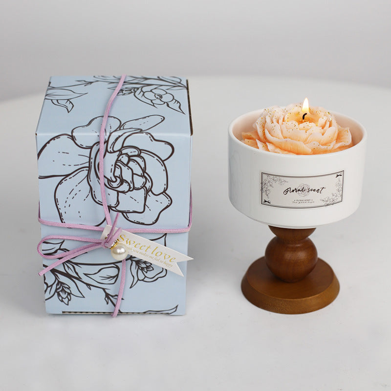 French-Style Gradient Camellia Aromatherapy Candle