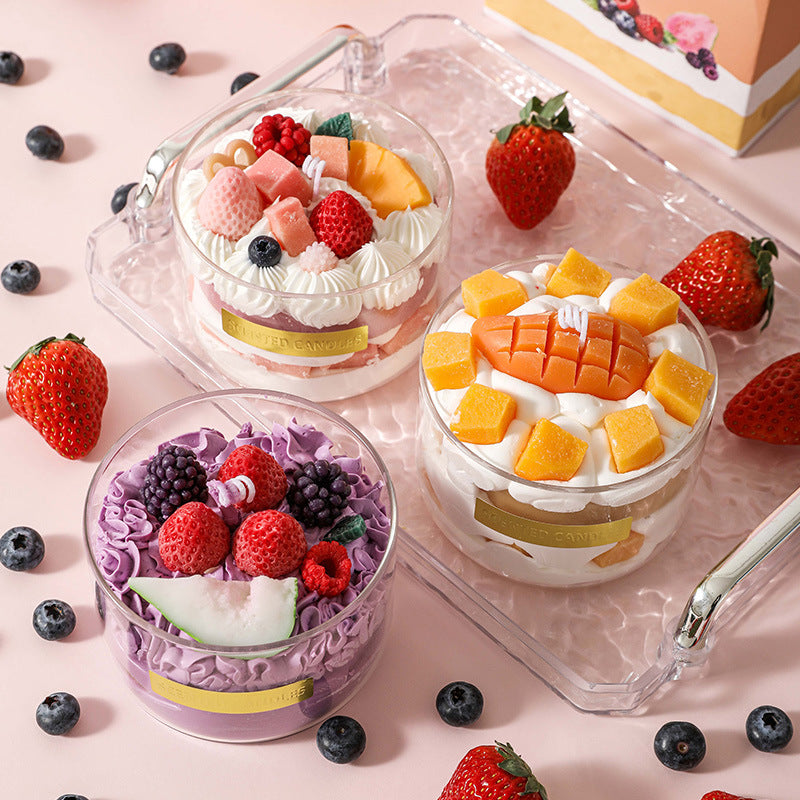 Fruit Dessert Glass Jar Scented Candle
