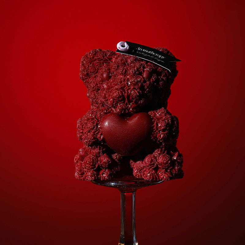 Rose Bear Scented Candle