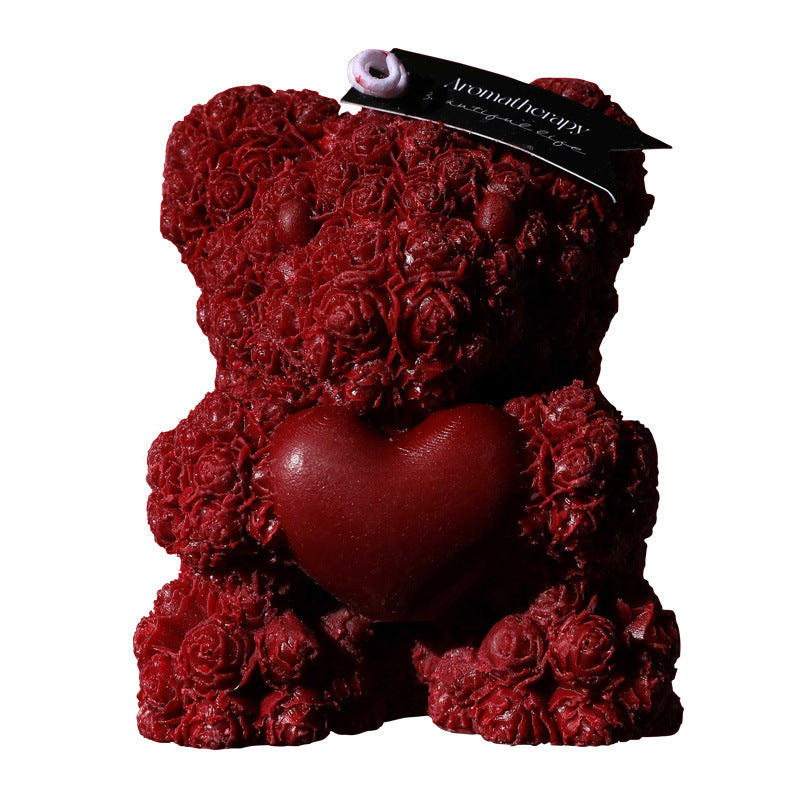 Rose Bear Scented Candle