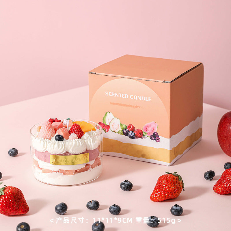 Fruit Dessert Glass Jar Scented Candle