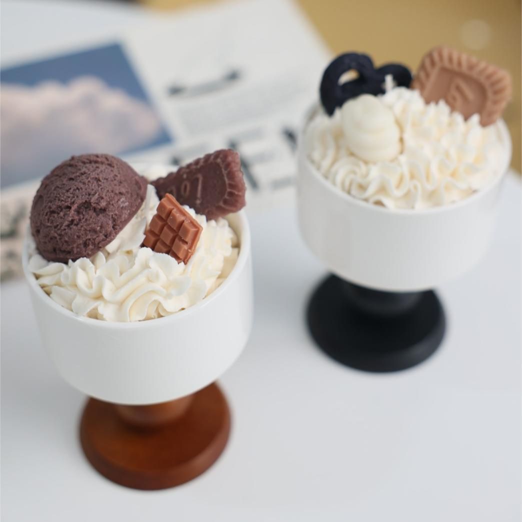 French Retro Ins Style High-Foot Bowl Dessert Bowl Scented Candle